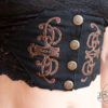 CORSET BELT - Lace High waisted waist Burlesque Cabaret Steampunk Steam punk Hippie Boho Tribal Dress Wide Sexy Halloween Gypsy Goa - Black by TimjanDesign steampunk buy now online