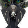 Gothic Steampunk gunmetal corset costume triorn black hat by Blackpin steampunk buy now online