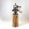 Pepper Grinder - Antique Style, Crank Handle, hand turned from zebrawood, great housewarming or 5th anniversary gift, handmade in Canada by RosewellWoodworking steampunk buy now online