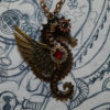 Mechanical Flying Seahorse XXVII, with Free earrings by CogsworthGears2Jewel steampunk buy now online