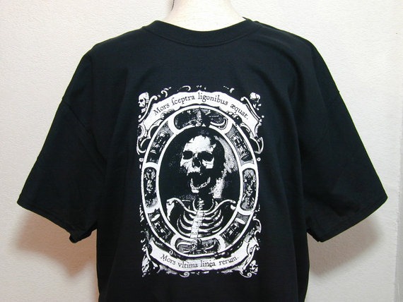 Memento Mori Gothic Horror Unisex T-Shirt. Dance Macabre. Memento Mori. Black Death. by HouseOfCurios steampunk buy now online