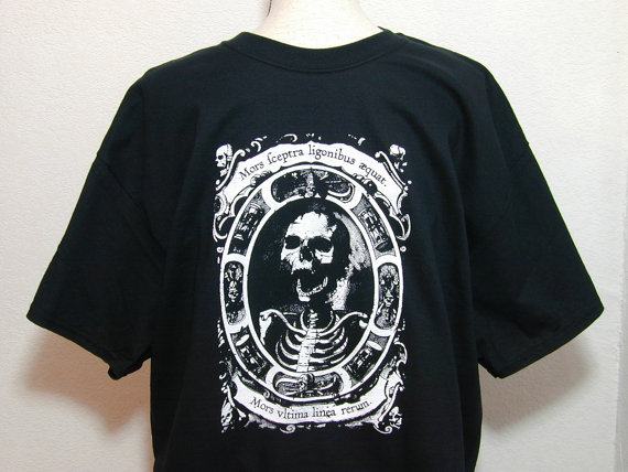 Memento Mori Gothic Horror Unisex T-Shirt. Dance Macabre. Memento Mori. Black Death. by HouseOfCurios steampunk buy now online