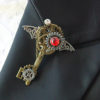 Punk Pins Unique Brooches Girls Steampunk Accessories Gears Keys Wings Red Rhinestone Custom Brooches Gifts only one by BunnyGLG steampunk buy now online