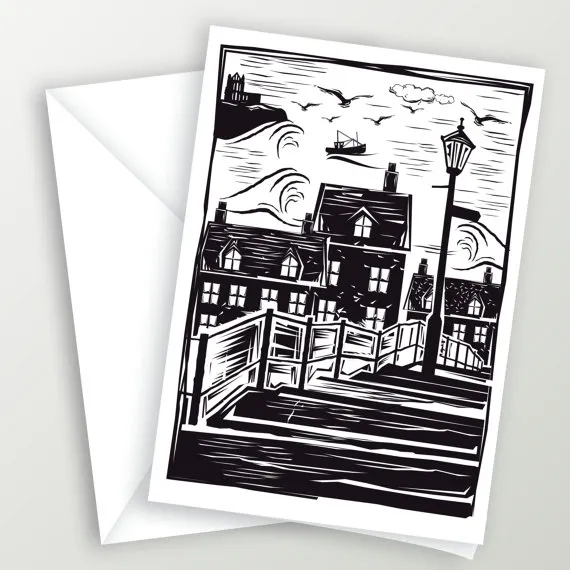 Whitby 199 steps Greetings Card by PoetArtistFisherman steampunk buy now online Whitby 199 steps Greetings Card by PoetArtistFisherman steampunk buy now online