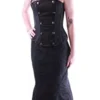 Size 18 Black Brocade Asymmetrical Corset Fishtail Gothic Steampunk Skirt steampunk buy now online