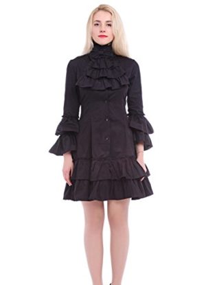 Women's Vintage Gothic Dresses Fancy Dress Black steampunk buy now online