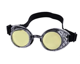 Bluester Vintage Style Steampunk Goggles Welding Punk Glasses Cosplay (Yellow) steampunk buy now online