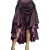 Purple Gothic Victorian Burlesque Steampunk Gypsy Pagan Larp Wiccan High Low Long Skirt (10) steampunk buy now online