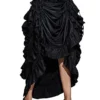 Kimikal Women's Victorian Costume Gothic Ruffle Steampunk Skirt (XXX-Large, Black) steampunk buy now online
