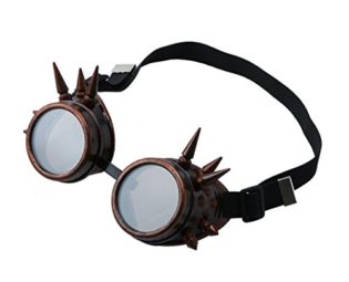 DIKEWANG High Quality Rustic Rivet Vintage Victorian Style Steampunk Goggles Gothic Multi Lens Brass Glasses Welding Cyber Punk Round Rave Novelty Cosplay for Steampunk Lovers (F) steampunk buy now online