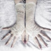 Eilonwy Lace Fingerless Gloves - Soft Ivory Cream Corded Floral - Wedding Gothic Regency Tribal Bellydance Goth Austen Bridal Fetish Gypsy by ZenAndCoffee steampunk buy now online