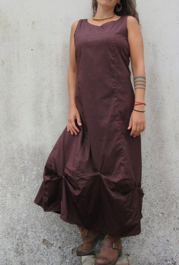 Gypsy clothing for women ~ Maxi ~ Scrunch Dress ~ Steampunk wear ~ Festival clothes for her ~ Funky fashion ~ Burning man ~ Elfnfelt by elfnfelt steampunk buy now online