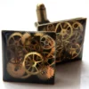 Handmade Steampunk Square Cufflinks 16mm Bronze Setting with Cogs and Gears by ELSYMALONE steampunk buy now online Handmade Steampunk Square Cufflinks 16mm Bronze Setting with Cogs and Gears by ELSYMALONE steampunk buy now online