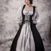 Medieval Black Dress, Renaissance Cosplay Gown, Wench LARP Costume, Medieval Dress Chemise, Halloween Witch Costume, Black Witch Cosplay by SpeedyCostumes steampunk buy now online