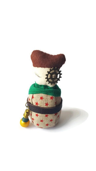 Small Steampunk Christmas Elf, Christmas Decoration, Steampunk Elf, Christmas Decor, Steampunk Christmas Gift, Elf Plush, Steampunk Decor by KTsCreatureComforts steampunk buy now online