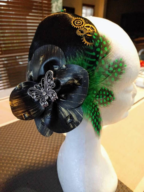 Steampunk Black Fascinator by Costumehouse17 steampunk buy now online