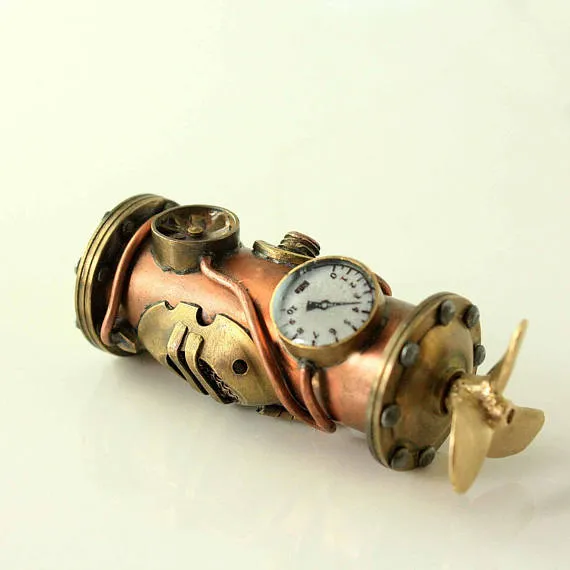 steampunk, gadget, memory,usb, sea, gift, handmade, accessories, marine, nautical, best gift, brass, cooper, computer, by Volderworkshop steampunk buy now online