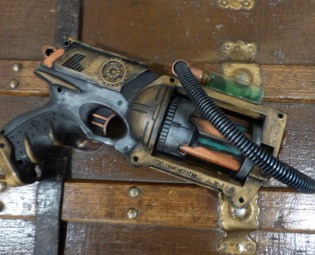 Steampunk Mad Scientist Revolver Working Nerf Steampunk Revolver Modified Maverick Rev 6 Ray Laser Blaster Dart Gun Toy Cosplay Prop Costume by SteampunkGearWorks steampunk buy now online