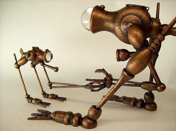 Steampunk Ocean Vehicle Copper Fish Walker Biped ExAqua Exploratory Machine Handmade Wood Sculpture Little Brother Smaller Version by buildersstudio steampunk buy now online Steampunk Ocean Vehicle Copper Fish Walker Biped ExAqua Exploratory Machine Handmade Wood Sculpture Little Brother Smaller Version by buildersstudio steampunk buy now online