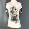 Trixy Xchange - Rocksteady Day of the Dead Skull Shirt Small - Black White TShirt Top Steampunk S by TrixyXchangeDotCom steampunk buy now online