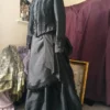 Victorian Mourning Gown, Made to Measurements, Goth Outfit, Steampunk Bustle Dress, Black Gown by BlueLadyCouture steampunk buy now online