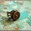 Vintage Typewriter Key Ring (any letter),adjustable,antique bronze brass patina,steampunk,unique gift,upcycled,repurposed,antique,industrial by RefunkedJunkies steampunk buy now online