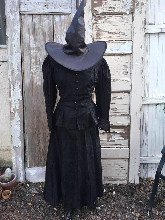 Vintage Wicked Witch Costume / Victorian Witch Dress / Wicked Witch of the West Costume / Wizard of Oz / Steampunk victorian 2 pc L/XL by frenchlaundryco steampunk buy now online
