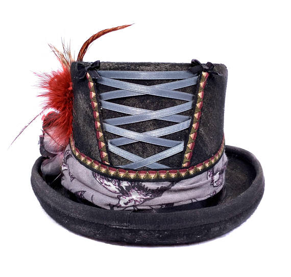 wasteland clothing,psytrance goa,post apocalyptic,top hat,mad men cosplay,wasteland costume,steampunk hat,edm clothing,fury road,mad max hat by FuturaHats steampunk buy now online