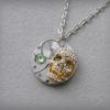 Watch movement Steampunk Pendant with skull and Swarovski crystal , Steampunk Jewelry , Steampunk Jewelry by Olisava steampunk buy now online