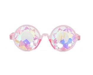 FLORATA Kaleidoscope Pink Kaleidoscope Glasses- Rainbow Rave Prism Diffraction steampunk buy now online