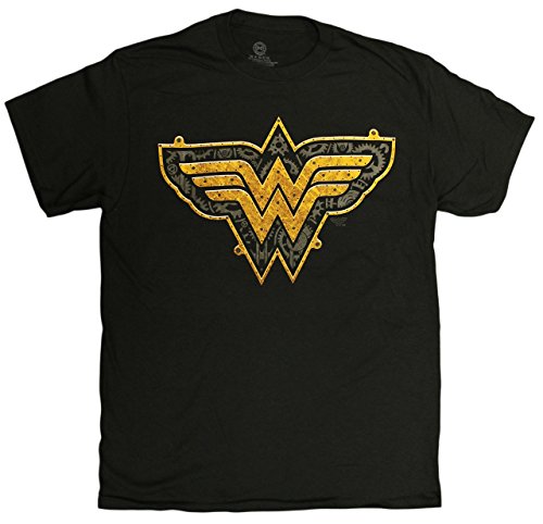 DC Comics Steampunk Wonder Woman Logo Men's T-Shirt (Small) steampunk buy now online