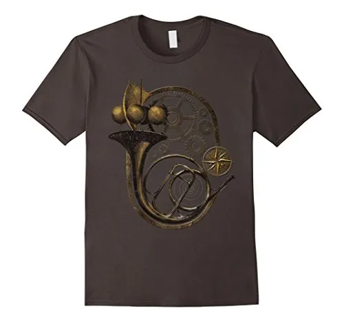Men's Steampunk French Horn With Steampunk Clockwork Medium Asphalt steampunk buy now online