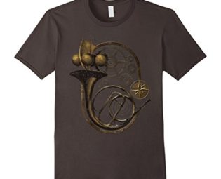 Men's Steampunk French Horn With Steampunk Clockwork Medium Asphalt steampunk buy now online