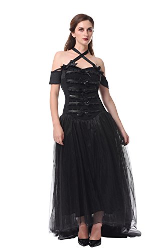 Womens Gothic Steampunk Fancy Dresses Halloween Party Cosplay Costume (UK 18, GC318A-NI) steampunk buy now online