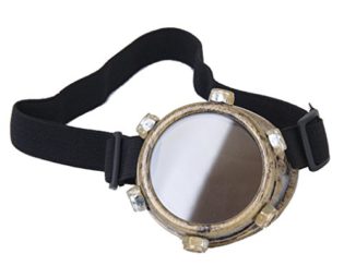 Safety goggles - TOOGOO(R)Safety goggles Vintage Steampunk goggles cyclops goggles Gothic Cosplay Costume for the left eye (Brass) steampunk buy now online