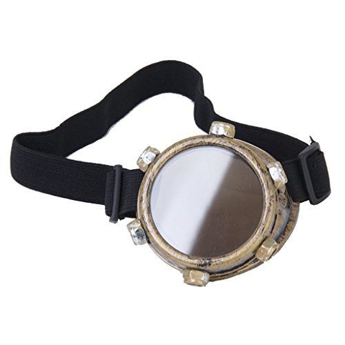 Safety goggles - TOOGOO(R)Safety goggles Vintage Steampunk goggles cyclops goggles Gothic Cosplay Costume for the left eye (Brass) steampunk buy now online