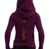 STEAMPUNK HOODIE, PIXIE HOODIE, GEKKO TOP, PIXIE TOP (UK 12 / 14, Plum) steampunk buy now online