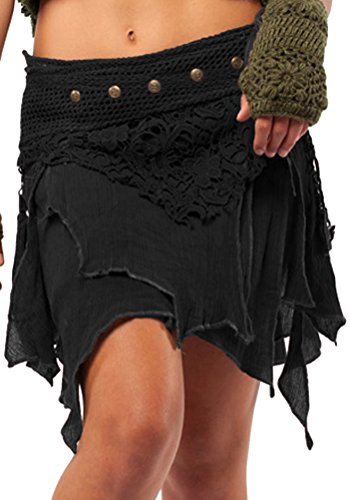 STEAMPUNK SKIRT, PSYTRANCE MINISKIRT, GEKKO SKIRT, PIXIE SKIRT (BLACK) steampunk buy now online