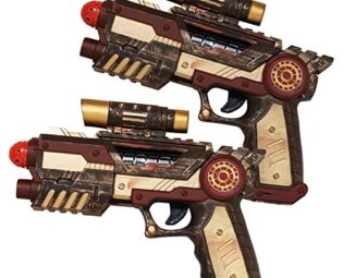 2x Steampunk Pistol Gun's Pair of Gun Weapons Victorian Industrial Science SCI FI Fiction Fancy Dress Costume Accessory steampunk buy now online