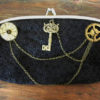Beautiful vintage black floral evening bag, makeup bag 60s,steampunk gothic by MidnightMaidens steampunk buy now online