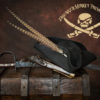 Black Pirate Tricorn Hat, Straw Hat, Pirate Tricorn by DrunkenMonkeys steampunk buy now online
