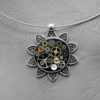 Choker + Sun pendant in steampunk watch parts and resin by CleopheaResinea steampunk buy now online