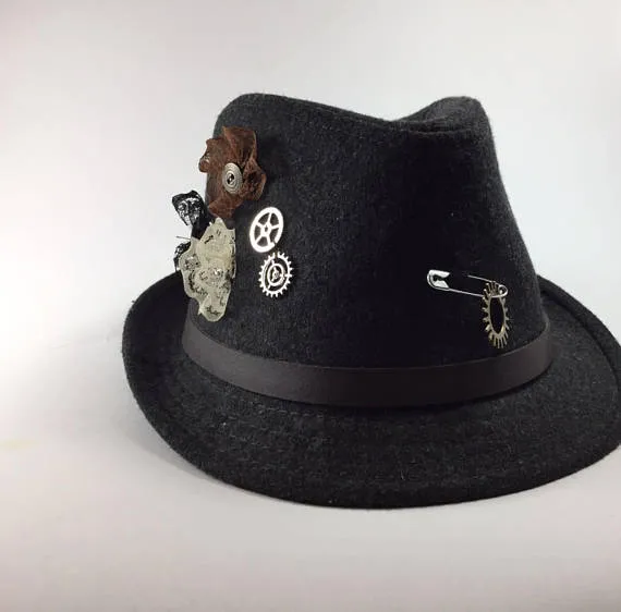 Hat made of felt, a steampunk hat, an hat for autumn, a warm hat, a hat made of wool by LadaHandknitting steampunk buy now online Hat made of felt, a steampunk hat, an hat for autumn, a warm hat, a hat made of wool by LadaHandknitting steampunk buy now online