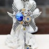 Key necklace, steampunk key, gothic key, swarovski key, blue key by DreamCloudJewelry steampunk buy now online