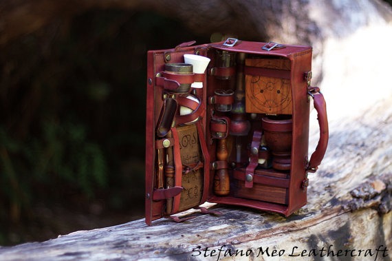 LARP - Alchemist kit - Portable Alchemic lab by MeoLeathercraft steampunk buy now online