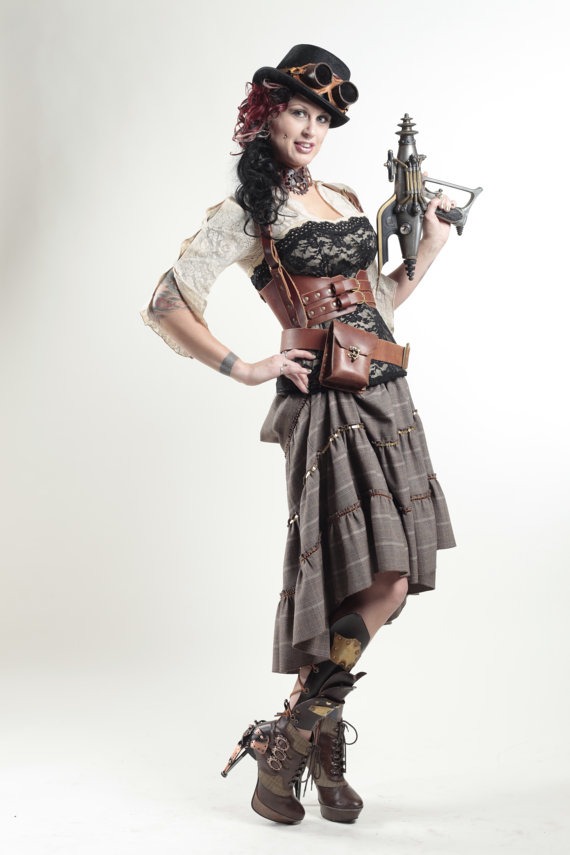 Leather Ladies Strap Belt by LadyHeathersFashions steampunk buy now online