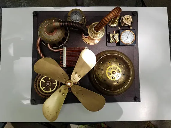 Machine 2 - a one of a kind Steampunk wall installation by WillRockwell steampunk buy now online