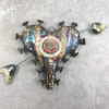 MAKUstudio Signature Nailed Raku Ceramic Heart Pendant Jewelry Handmade Gifts by MAKUstudio by MAKUstudio steampunk buy now online
