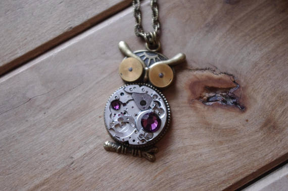 Owl pendant Steampunk Jewellery Steampunk resin Steampunk pedant gift for christmas Mechanical owl Steampunk owl Industrial pendant by SteamJewelryStyle steampunk buy now online