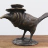 Plague Doctor Bird - brass sculpture, antique brown patina, plague doctor, whimsical bird, Venetian mask by KJBishopArt steampunk buy now online